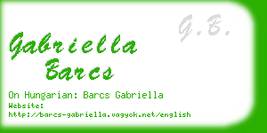 gabriella barcs business card